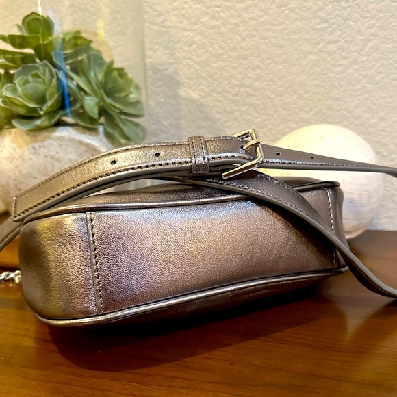 Talbots Leather Metallic Silver Crossbody/Shoulder Bag - NWOT - Picture 10 of 13